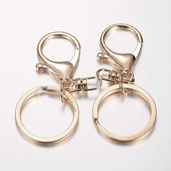 

PandaHall Iron Alloy Lobster Claw Clasp Keychain, Light Gold, 68x30mm Iron Others