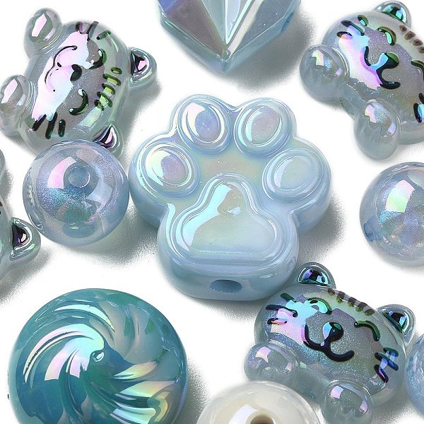 

PandaHall Acrylic Beads, Mixed Shapes, Blue, 8~51x8~51x6~27.5mm, Hole: 1.8~3.8mm Acrylic Mixed Shapes Blue