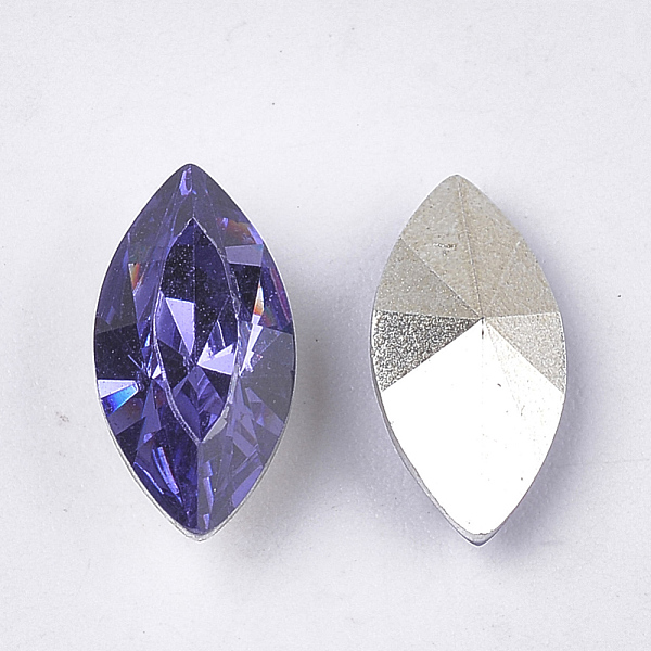 

PandaHall Pointed Back Resin Rhinestone Cabochons, Back Plated, Faceted, Horse Eye, Tanzanite, 15x7x4mm, about 400pcs/bag Resin Horse Eye..., Purple