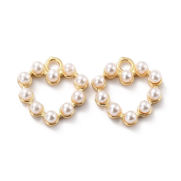 

PandaHall Eco-Friendly Brass Pendants, Long-Lasting Plated, with Natural Pearl, Real 18K Gold Plated, Cadmium Free & Lead Free, Hollow Heart...