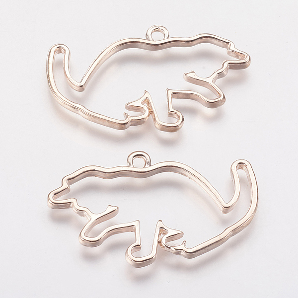 

PandaHall Alloy Open Back Bezel Pendants, For DIY UV Resin, Epoxy Resin, Pressed Flower Jewelry, Wolfhound, Rose Gold, 24x40x2mm, Hole: 2mm...