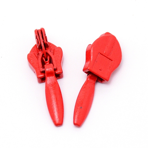 

PandaHall Iron Invisible Zipper Pull Slider Head, for Clothes DIY Sewing Accessories, Red, 2.5x0.88x0.6cm Iron Red
