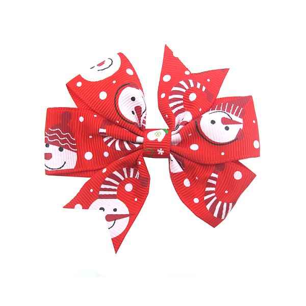

PandaHall Christmas Grosgrain Alligator Hair Clips, with Iron Alligator Clips, Bowknot, Red, 80x55mm Cloth Red
