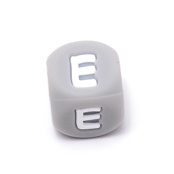 

PandaHall Silicone Alphabet Beads for Bracelet or Necklace Making, Letter Style, Gray Cube, Letter.E, 12x12x12mm, Hole: 3mm Silicone Cube...