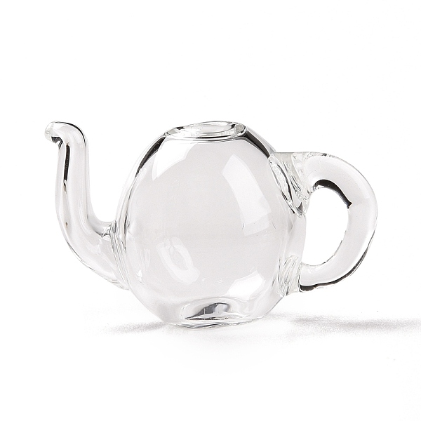 

PandaHall Round Mechanized Blown Glass Teapot, for Stud Earring or Crafts, Clear, 33x20x19mm Glass Others Clear