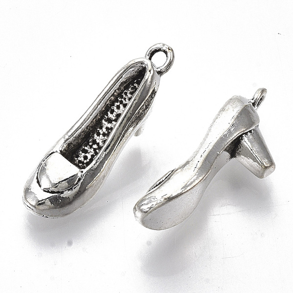 

PandaHall Tibetan Style Alloy Pendants, Cadmium Free & Lead Free, High-Heeled Shoes, Antique Silver, 22x7x9mm, Hole: 1.5mm, about...