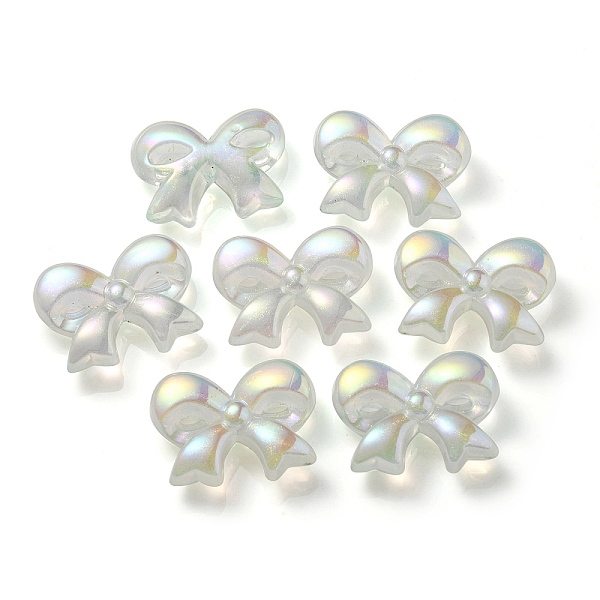

PandaHall UV Plating Luminous Transparent Acrylic Beads, Glow in The Dark, Bowknot, Pale Green, 28.5x37.5x12mm, Hole: 3.5mm Acrylic Bowknot