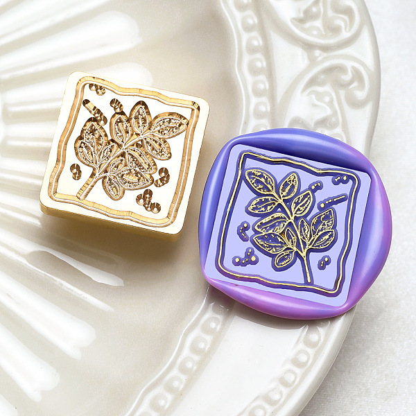 

PandaHall Wax Seal Brass Stamp Heads, for Wax Seal Stamp, Golden, Leaf, 25x25x14.5mm, Inner Diameter: 7mm Brass Leaf