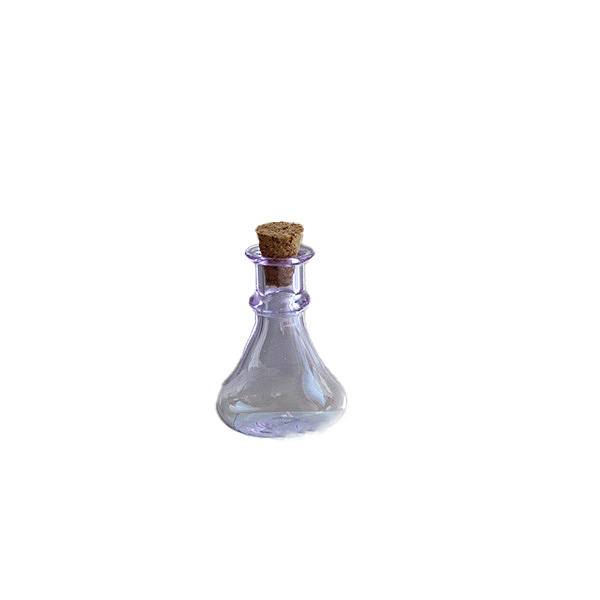 

PandaHall Miniature Glass Empty Wishing Bottles, with Cork Stopper, Micro Landscape Garden Dollhouse Accessories, Photography Props..., Purple