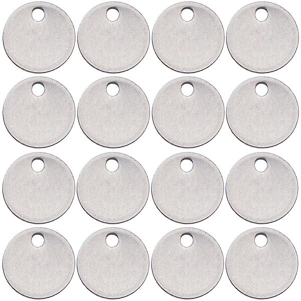 

PandaHall CREATCABIN 304 Stainless Steel Charms, Stamping Blank Tag Pendants, Flat Round, Stainless Steel Color, 10x1mm, Hole: 1mm...