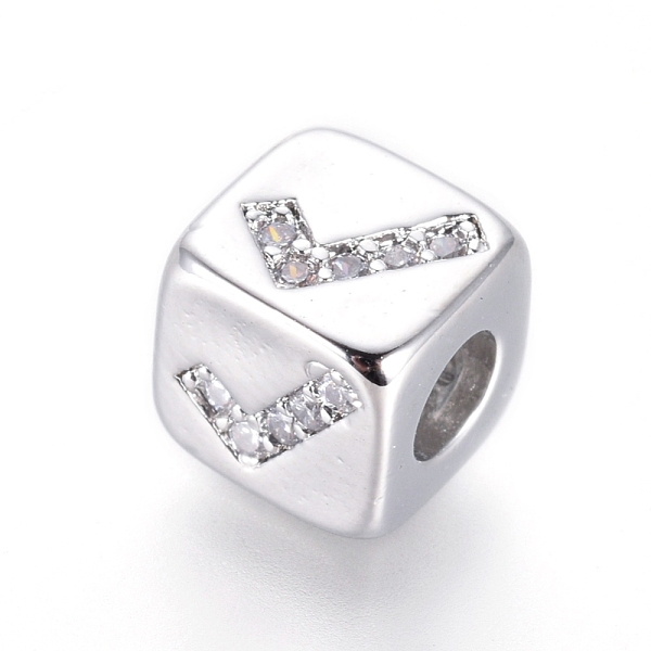 

PandaHall Brass Beads, with Micro Pave Cubic Zirconia, Cube with Tick Sign, Clear, Mixed Color, 6x6x6mm, Hole: 3mm Brass+Cubic Zirconia Cube...