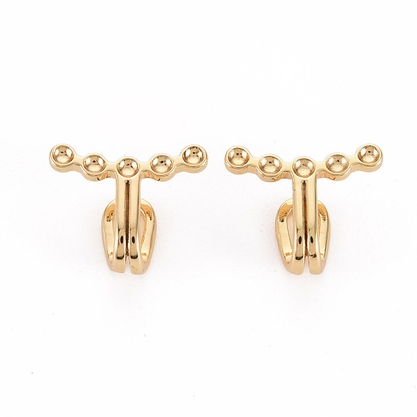 

PandaHall Brass Rhinestone Settings Clip-on Earring Findings, Nickel Free, Real 18K Gold Plated, Fit for 1.6mm rhinestone, 12x16x7mm, Inner...