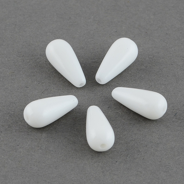 

PandaHall Opaque Acrylic Beads, teardrop, White, 20x7mm, Hole: 2mm Acrylic Teardrop White