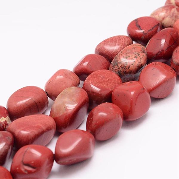 

PandaHall Natural Red Jasper Bead Strands, Tumbled Stone, Nuggets, 18~25x16~18x12~16mm, Hole: 1.5mm, about 22~25pcs/strand, 15.75 inch Red...