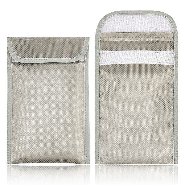 

PandaHall Cloth Security Faraday Bags for Key-Fob Protector, Anti-tracking Anti-spying GPS Cell Phone Pouch Shield, Rectangle, Silver...