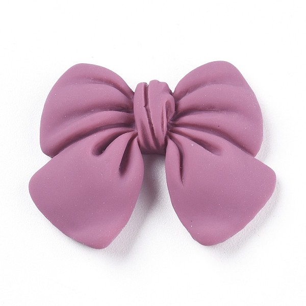 

PandaHall Flatback Resin Cabochons, Bowknot, for DIY Accessories Making, Old Rose, 24x29x6mm Resin Bowknot Purple