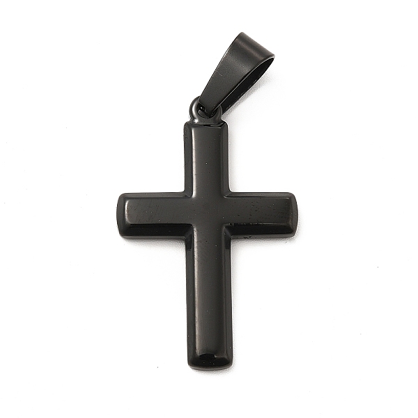 

PandaHall 304 Stainless Steel Pendants, Cross Charms, Electrophoresis Black, 34.5x22.3x3mm, Hole: 10x5.5mm 304 Stainless Steel Cross