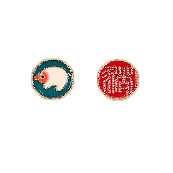 Golden Plated Alloy Enamel Beads