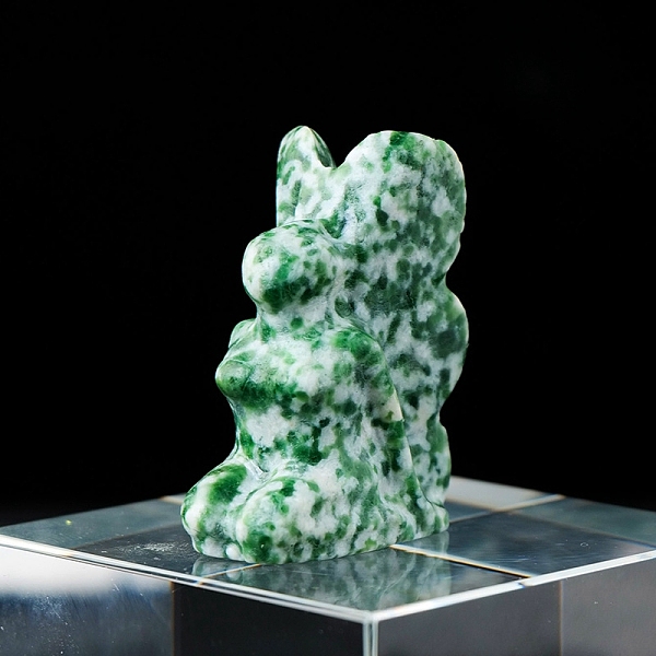 

PandaHall Natural Qinghai Jade Sculpture Display Decorations, for Home Office Desk, Butterfly Girl, 15x35mm Qinghai Jade Butterfly