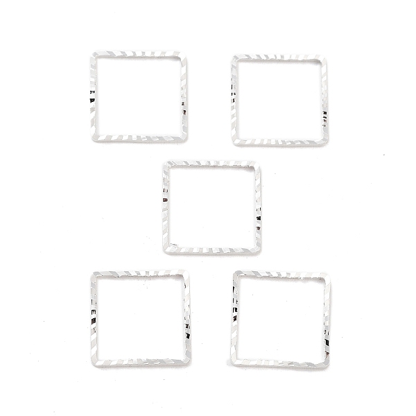 

PandaHall Brass Beads Frames, Cadmium Free & Lead Free, Square, 925 Sterling Silver Plated, 12x12x1mm Brass Square