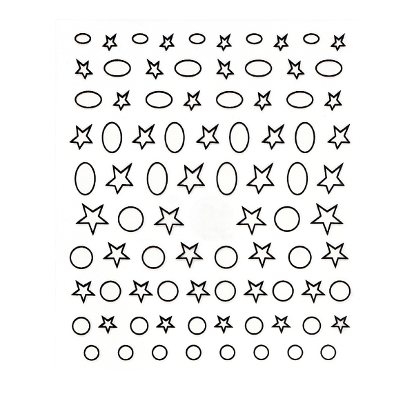 

PandaHall 3D Black Transfer Stickers Decals, Self Adhesive, DIY Nail Tips Decorations Tip Slider Accessory, Star Pattern, 90x77mm Paper Star...