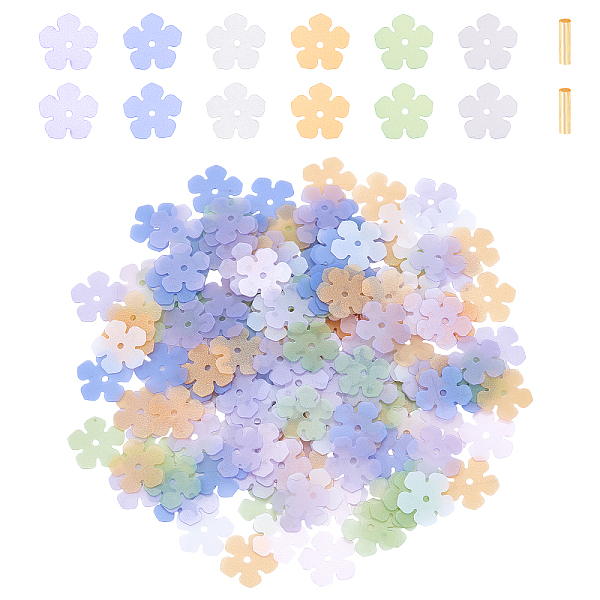 

PandaHall AHANDMAKER 720Pcs 6 Colors Plastic Beads, with 160pcs Tube Beads, Flower, Mixed Color, 6.5~13.5x2~14x0.3~0.5mm, Hole: 0.9~1.4mm..., Multicolor