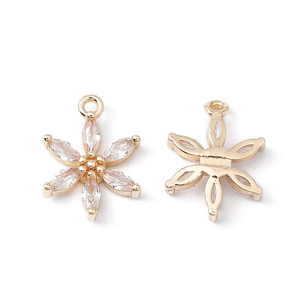 

PandaHall Brass Micro Pave Cubic Zirconia Pendants, Cadmium Free & Lead Free, Clear, Flower, Golden, 14x10.5x2.5mm, Hole: 1.2mm Brass+Cubic...