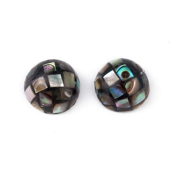 

PandaHall Synthetic Abalone Shell/Paua Shell Beads, Half Round, Colorful, 8x3.5mm Paua Shell Half Round