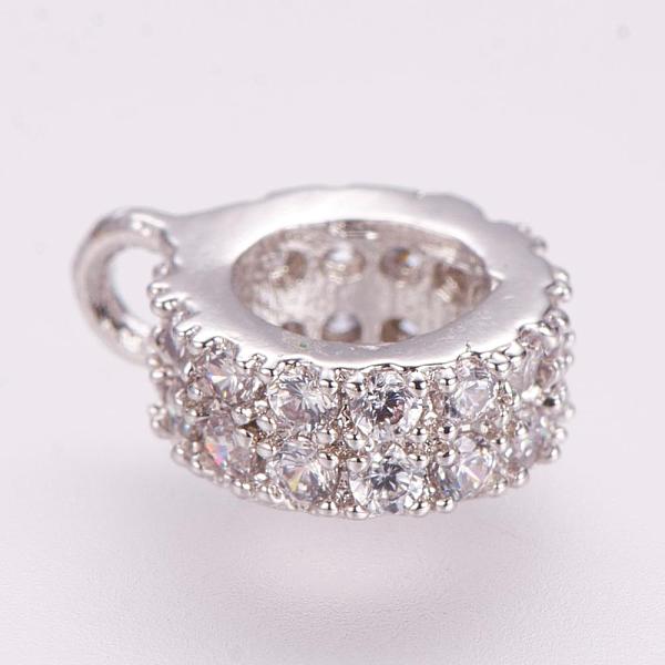 

PandaHall Brass Micro Pave Cubic Zirconia Tube Bails, Loop Bails, Flat Round, Platinum, 10x3x4.5x7mm, Hole: 1.5mm, Inner Diameter: 4.5mm...