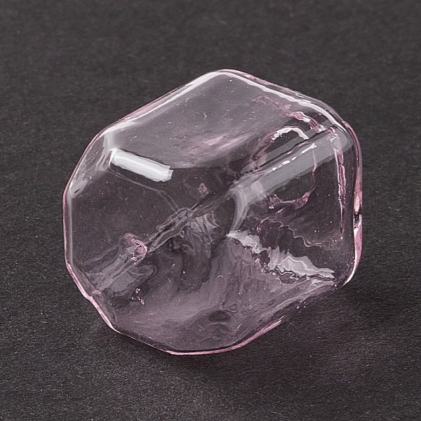 

PandaHall Handmade Blown Glass Bottles, for Glass Vial Pendants Making, Square, Pink, 16~16.5x14~15x14~14.5mm, Hole: 3.5~6mm Glass Square...