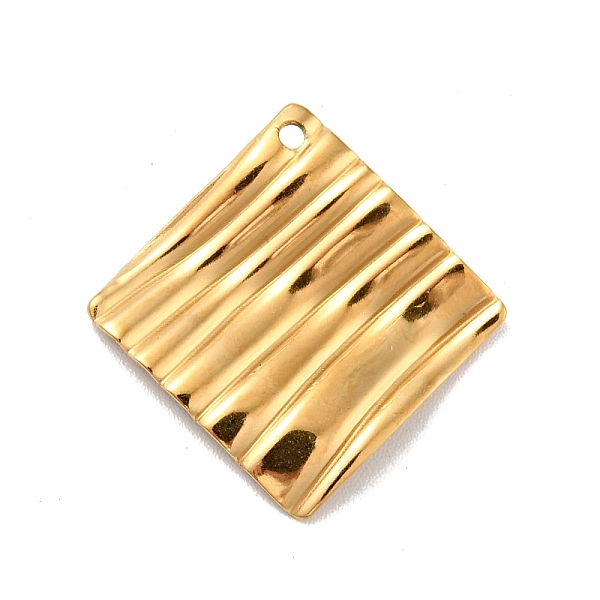 

PandaHall 304 Stainless Steel Pendants, Textured, Rhombus, Golden, 22.5x22.5x3mm, Hole: 1.2mm 304 Stainless Steel Rhombus