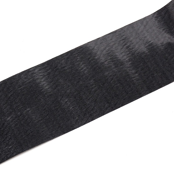 

PandaHall Cloth Iron on/Sew on Patches, Costume Accessories, Appliques, for Backpacks, Clothes, Black, 510x80x0.3mm Cloth Rectangle Black