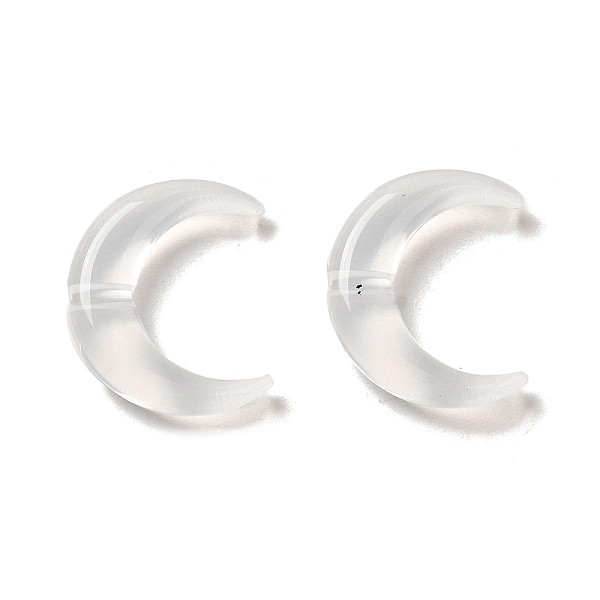 

PandaHall Transparent Acrylic Beads, Moon, 15x12x3mm, Hole: 1.5mm Acrylic Moon