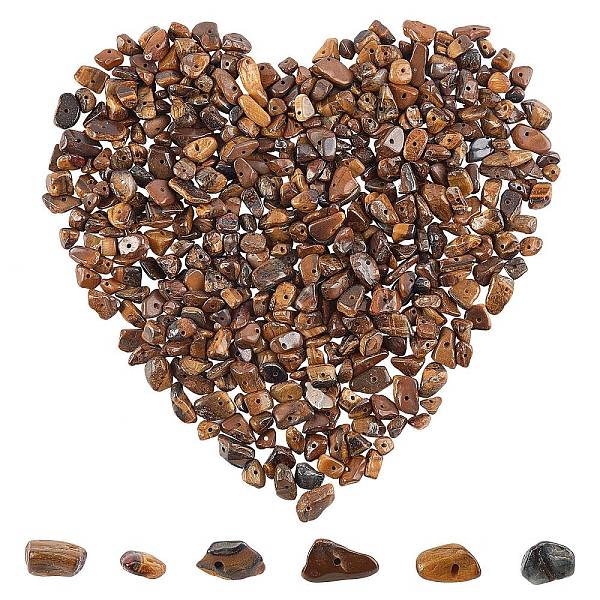 

PandaHall SUNNYCLUE Natural Tiger Eye Chip Beads, 5~8x5~8mm, Hole: 1mm, about 400pcs/box Tiger Eye Chip