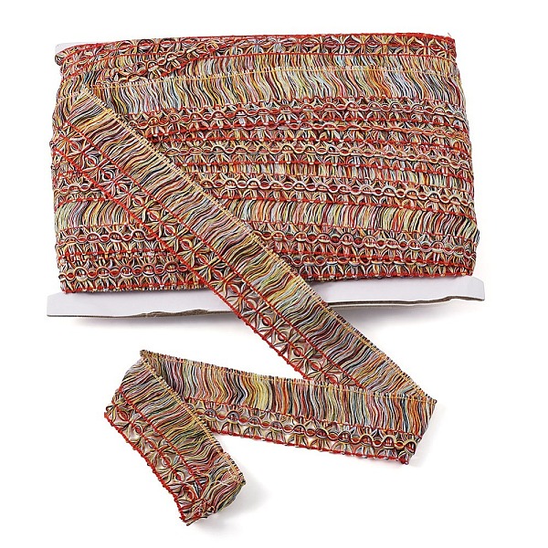 PandaHall Polyester Yarn Tassel Ribbon, for Curtain Decoration, Costume Accessories, Mixed Color, 1-3/8 inch(35mm), 25m/card Polyester None...