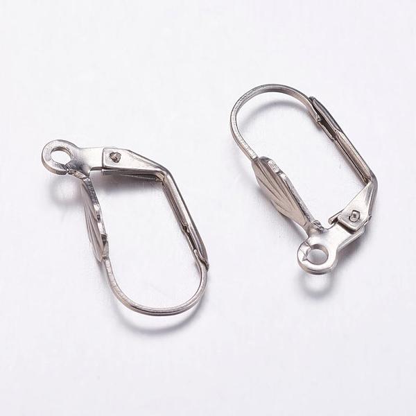 

PandaHall 304 Stainless Steel Leverback Earring Findings, with Loop, Stainless Steel Color, 19x11x4.5mm, Hole: 1.6mm, Pin: 1mm 304 Stainless...