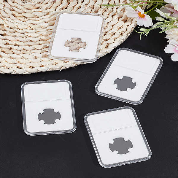 4Pcs Plastic Coin Storage Box