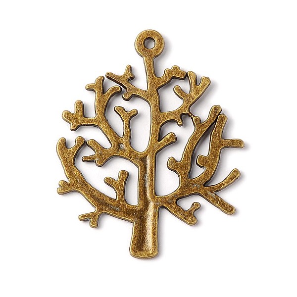 

PandaHall Zinc Tibetan Style Alloy Pendants, Tree of Life Charms, Cadmium Free & Lead Free, Antique Bronze, 32x26x1mm, Hole: 1mm Alloy Tree
