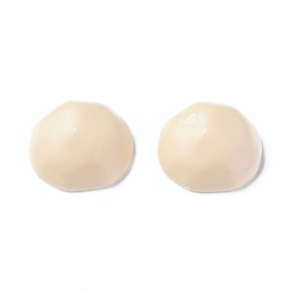 

PandaHall Opaque Acrylic Cabochons, Faceted, Half Round, PeachPuff, 23x22x11mm, about 140pcs/500g Acrylic Half Round Brown