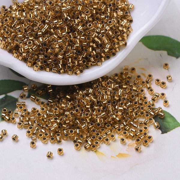 

PandaHall MIYUKI Delica Beads Small, Cylinder, Japanese Seed Beads, 15/0, (DBS0181) Silver Lined Copper, 1.1x1.3mm, Hole: 0.7mm, about..., Gold