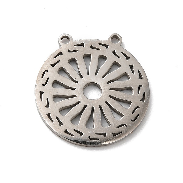 

PandaHall Bohemian Style 304 Stainless Steel Pendant, Laser Cut, Flat Round, Stainless Steel Color, 17x16x1.5mm, Hole: 1mm 304 Stainless...