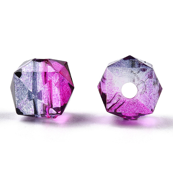 

PandaHall Two Tone Transparent Spray Painted Acrylic Beads, Polygon, Medium Orchid, 7.5x8x8mm, Hole: 1.8mm, about 1690pcs/500g Acrylic...
