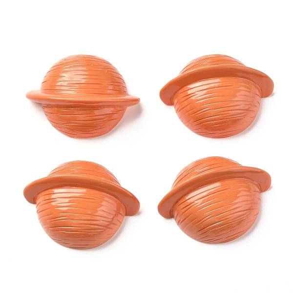 

PandaHall Resin Cabochons, for DIY Mobile Phone Case Decoration, Saturn, Chocolate, 26.5x35x13.5mm Resin Planet Brown