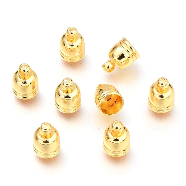 

PandaHall Brass Cord Ends, Long-Lasting Plated, Golden, 10x7mm, Hole: 1.6mm, Inner Diameter: 6mm Brass