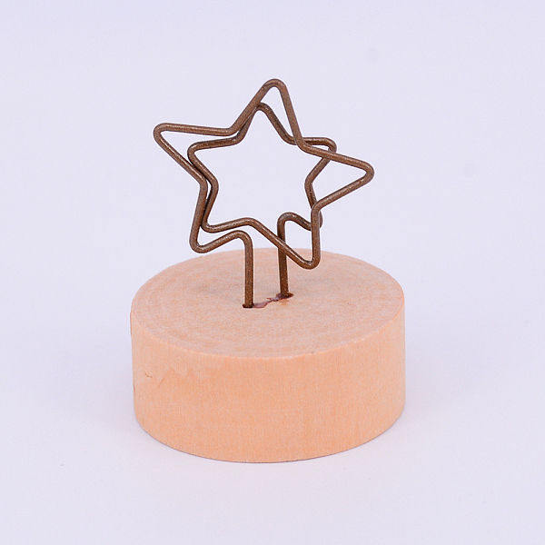 

PandaHall Wood Name Card Holder, Business Card Holder, Star, BurlyWood, 4.95x3.8cm Wood Orange