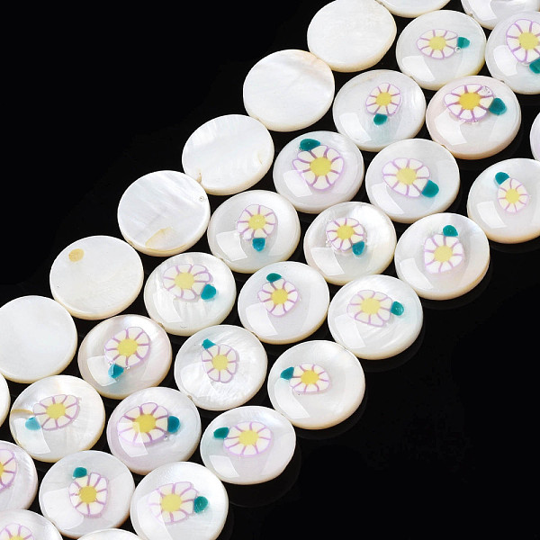 Natural Freshwater Shell Enamel Beads
