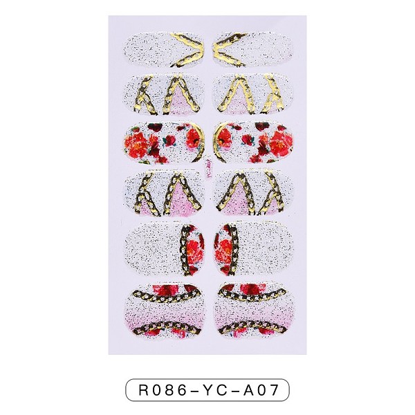 

PandaHall Full Wrap Gradient Nail Polish Stickers, Eiffel Tower Nail Strips for Women Girls Nail Art Decoration, Flower Pattern, 95x60mm...