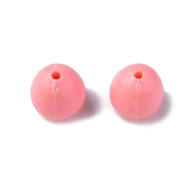 

PandaHall Opaque Acrylic Beads, Faceted, Teardrop, Light Coral, 15x14.5mm, Hole: 2mm, about 243pcs/500g Acrylic Teardrop