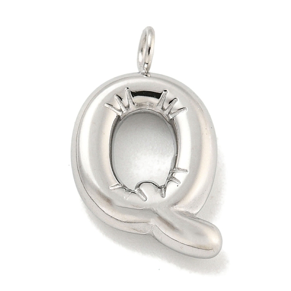 

PandaHall 304 Stainless Steel Pendants, Letter Charm, Stainless Steel Color, Letter Q, 18x10.5x3mm, Hole: 2mm 304 Stainless Steel Letter Q