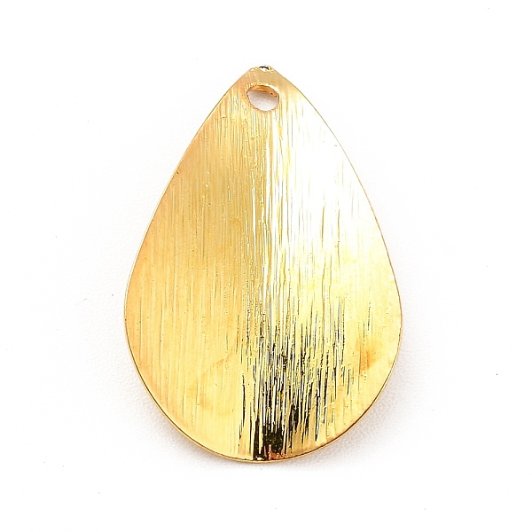 

PandaHall Rack Plating Brass Pendants, Long-Lasting Plated, Teardrop Charm, Golden, 20x13x2mm, Hole: 1.4mm Brass Teardrop